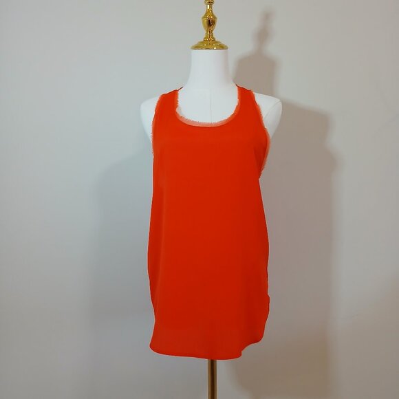 H&M Casual Tank Top Women’s Size 6 Orange Sleeveless Racer Back - Picture 1 of 6